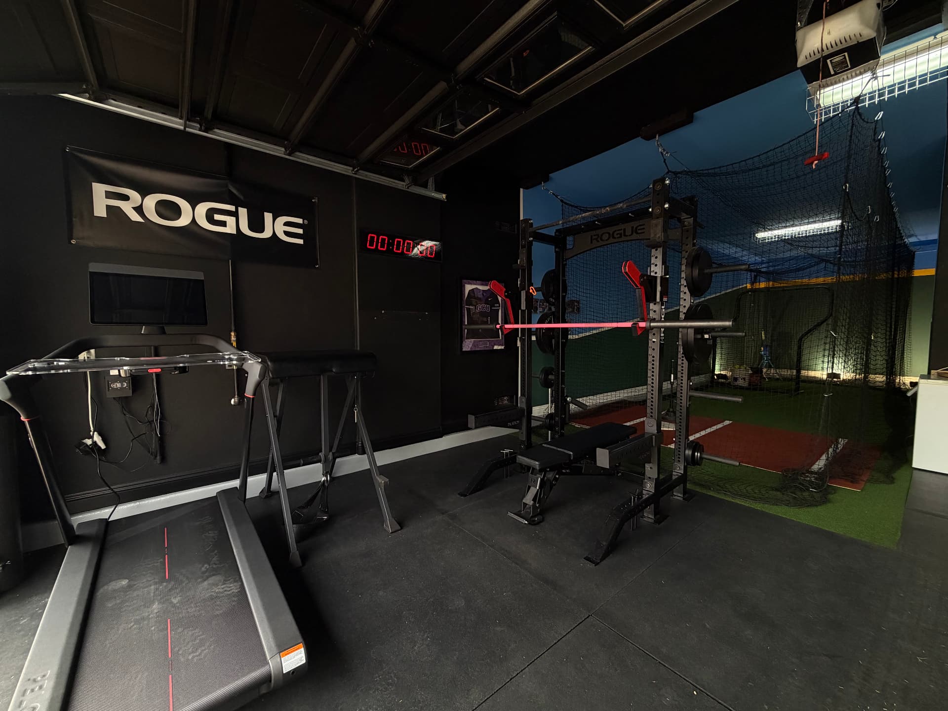 Private gym with Rogue equipment and training area